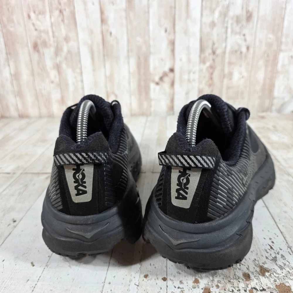 Hoka One One Bondi 5 Wide Mens 8.5 2E Black Running Shoes 1016604 BANT